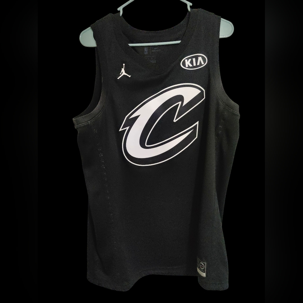 Jordan NBA Lebron James #23 Black&White NBA Allstar Cleveland Cavaliers Jersey